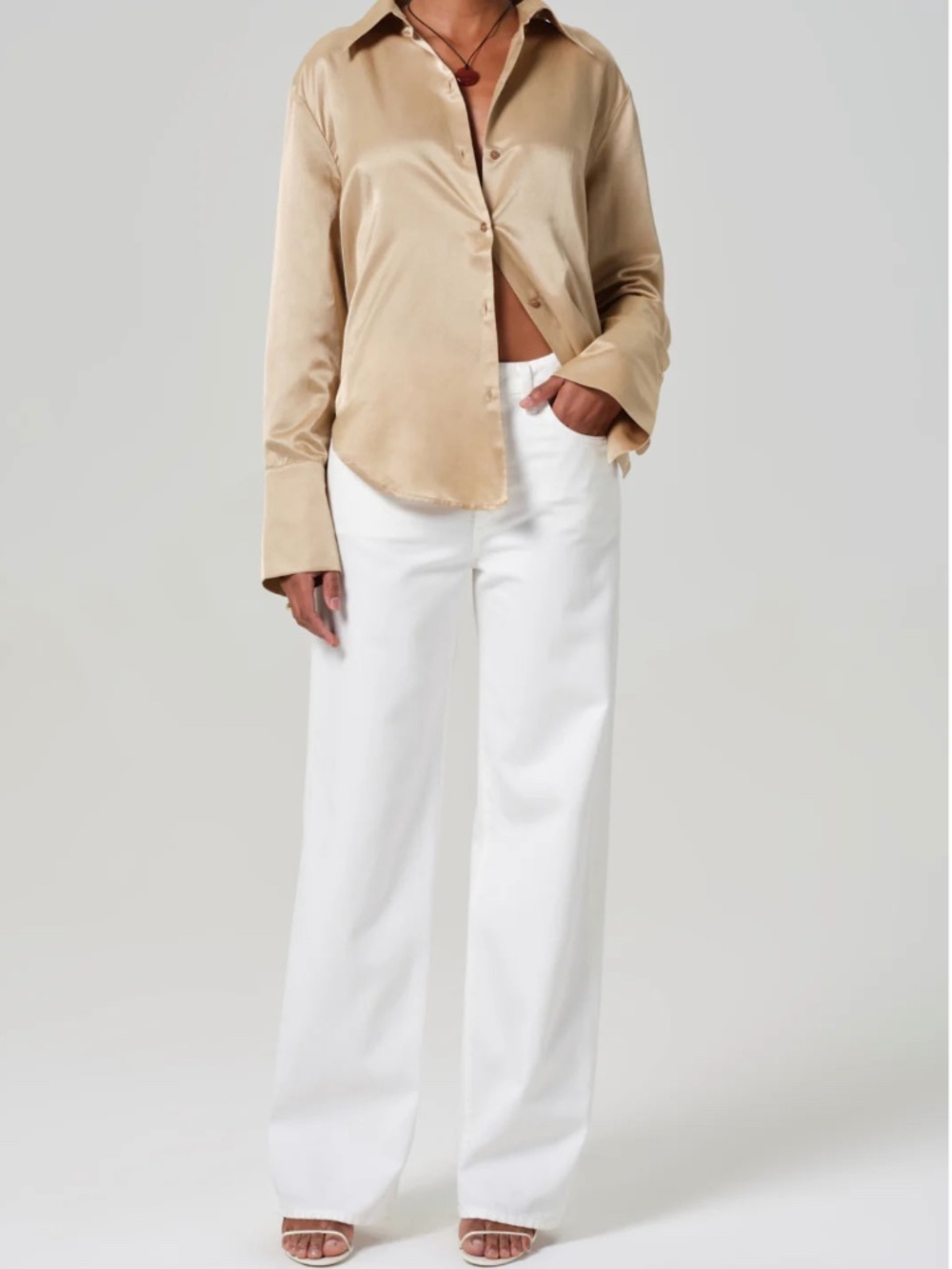 Annina High Rise Wide Leg ~ Soft White